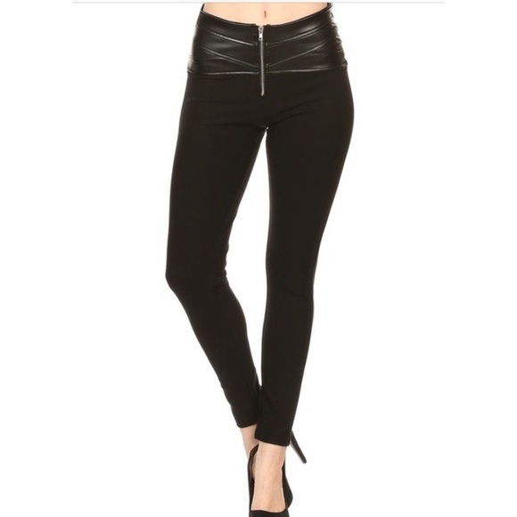 RESTOCK! Olivia Leather Waist Zip Leggings - Picture 4 of 8